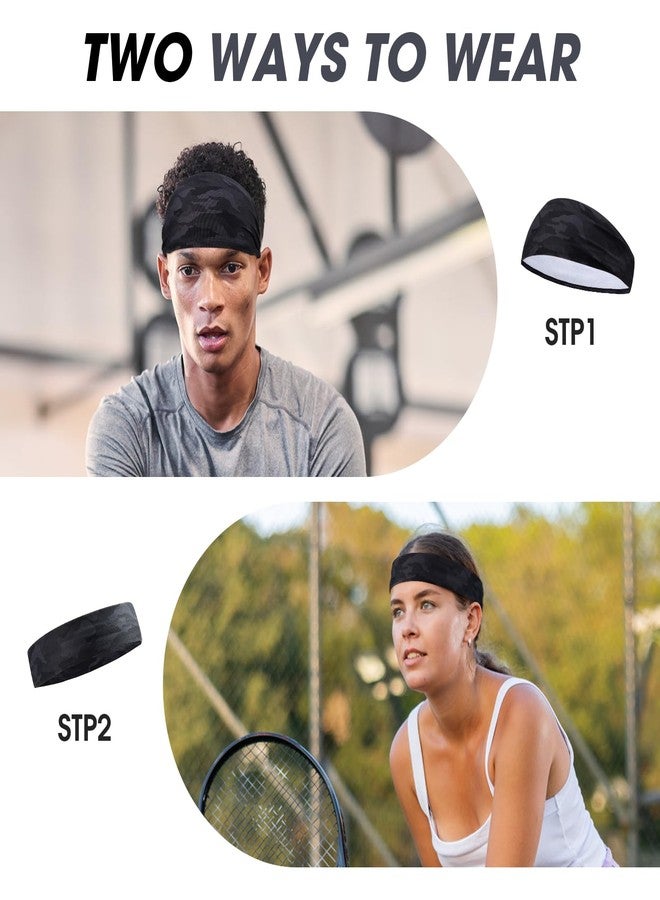 MARKEEP Sports Headbands for Men and Women,4 or 5Pack,Mens sweatbands for Moisture Wicking,Suitable for Fitness,Running,Cycling - Image 5